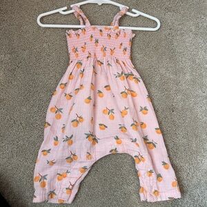Angel Dear Peach Print Kids Romper 3-6m